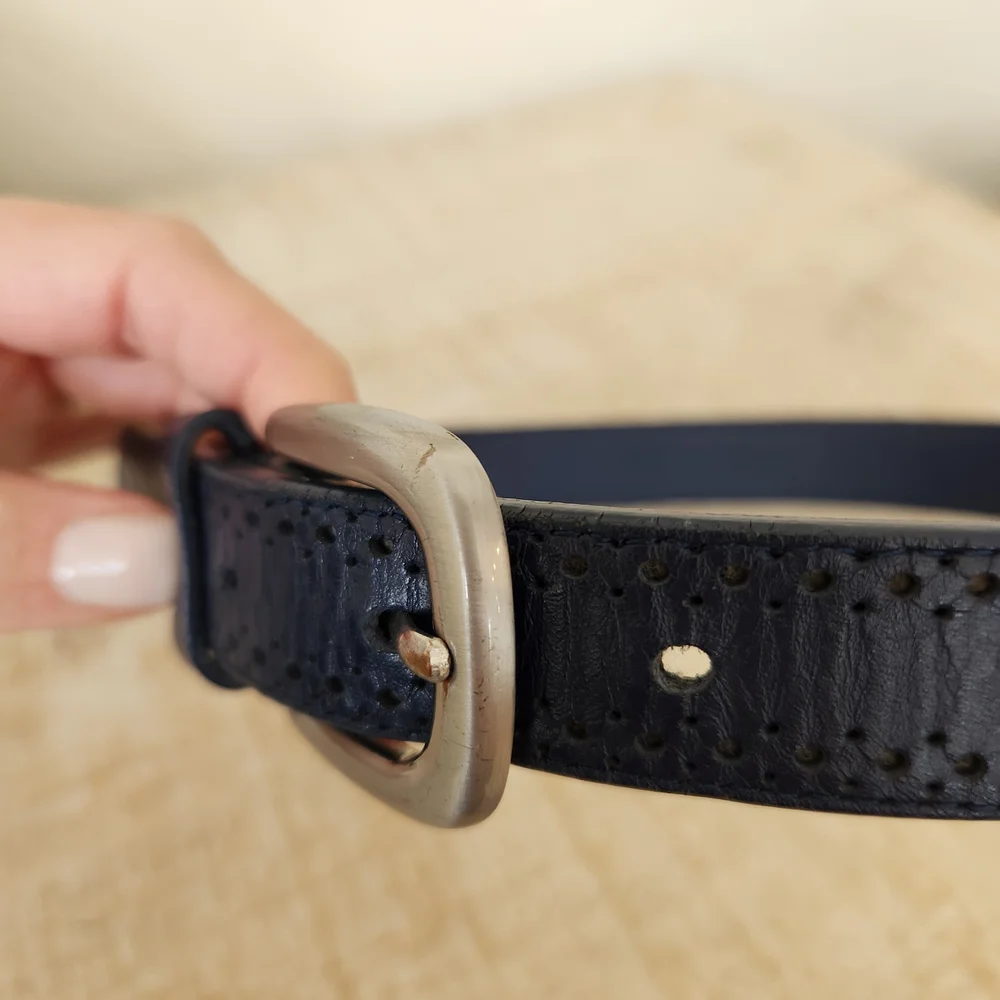 Janie and Jack Navy Leather Belt